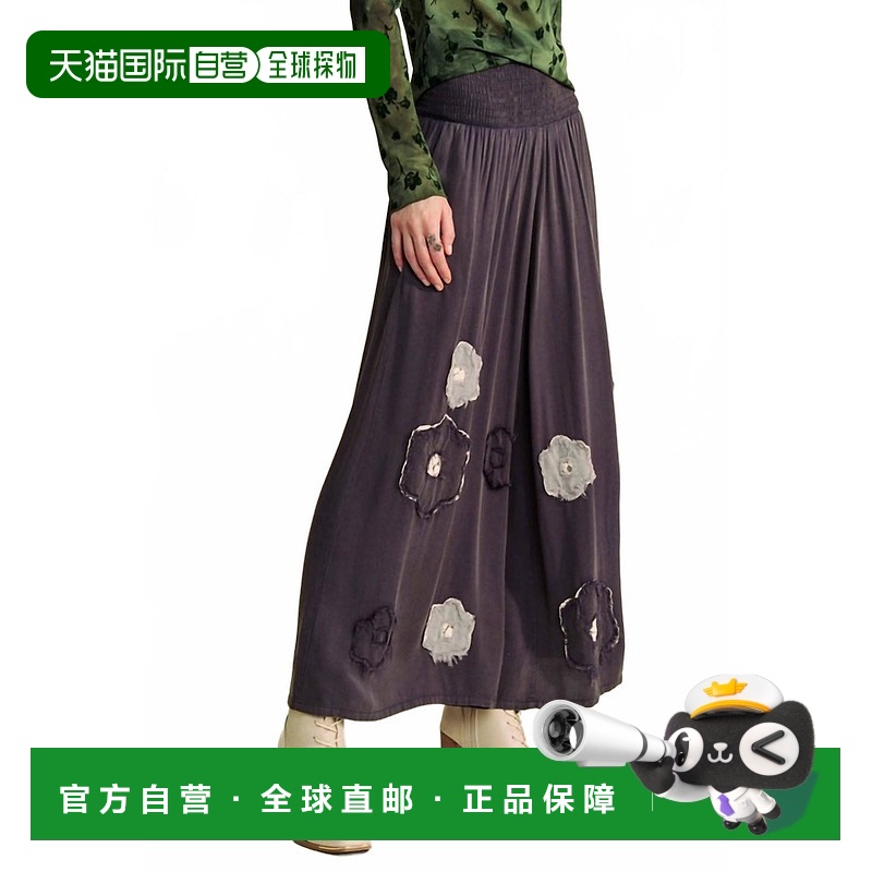 自营 davi & dani炭质印花宽长裤 美国奥莱直发