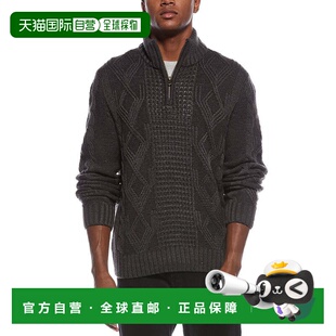 自营WEATHERPROOF VINTAGE Cable 1/4-Zip Mock Neck Sweater - g