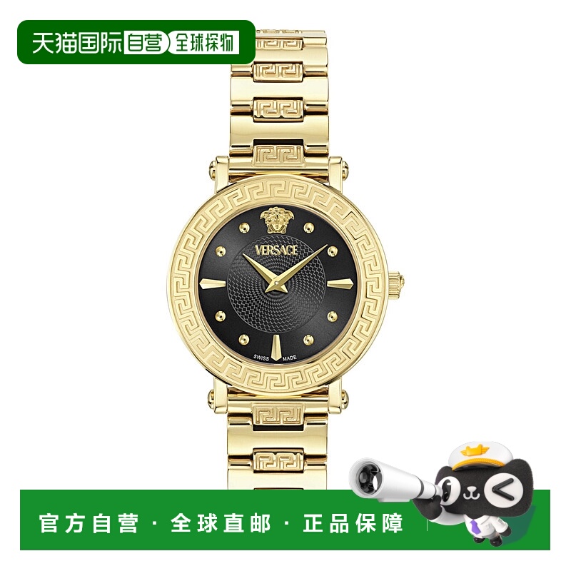 自营versaceGreca Sphere Bracelet Watch - gold/gold/black 美