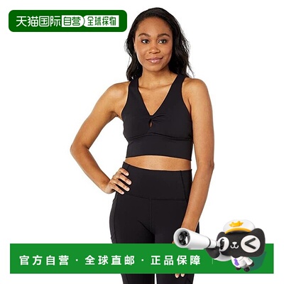 自营Thrive Societe Sports Bra Women  Black Stretch Twist Fro
