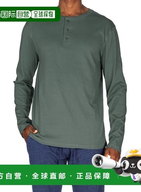 自营 unsimply stitched柔软长袖亨利衫 - 深绿色 美国奥莱直发