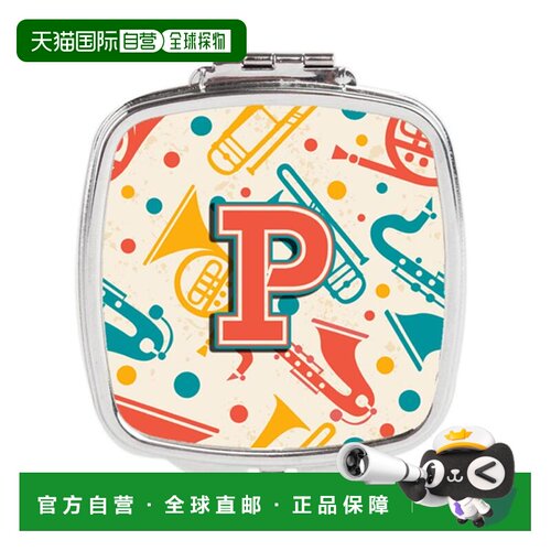 自营Carolines Treasures CJ2001-PSCM 字母 P 复古青色橙色正品