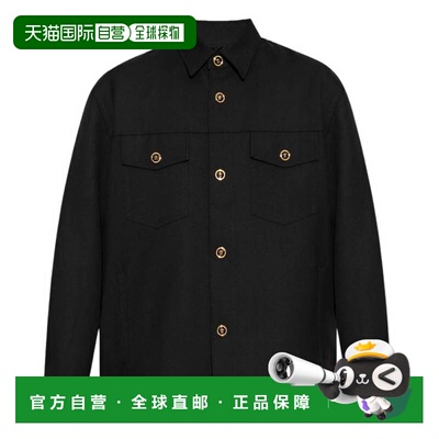 自营Versace Black Wool Cavalry Blouson Overshirt - black 美