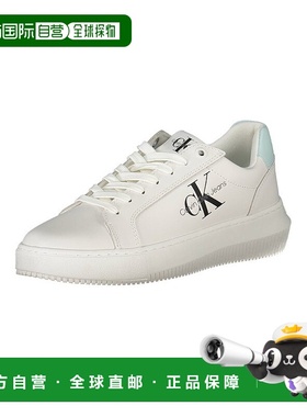 自营 calvin klein凯文克莱再生聚酯女式运动鞋-白色 美国奥莱直