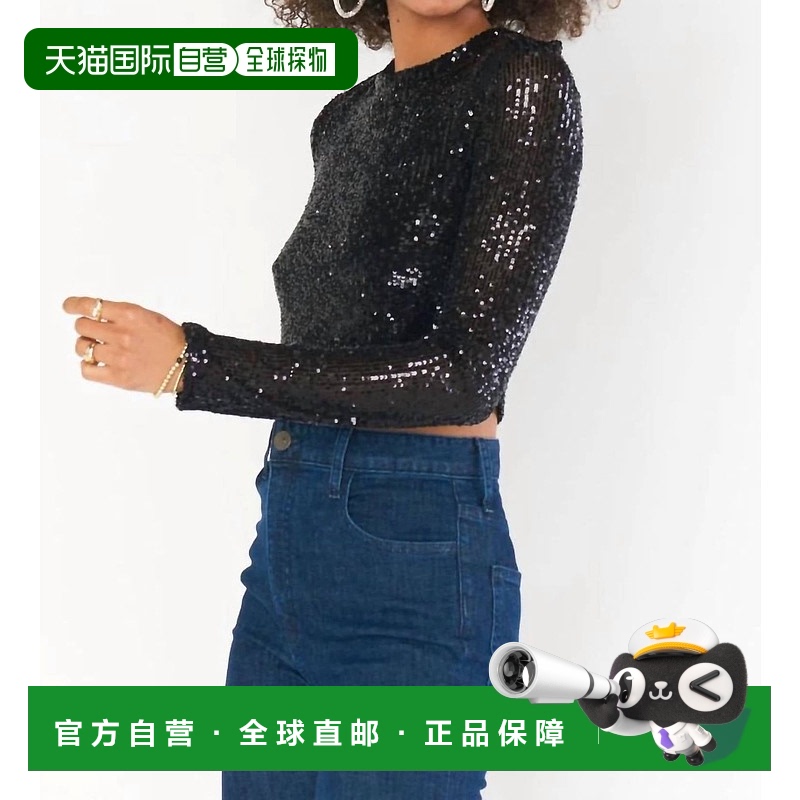 自营 show me your mumuLast Call Top In Midnight Glitz Sequin