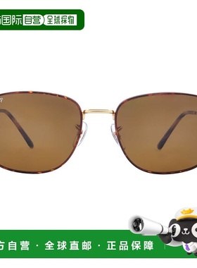 自营ray-banRay Ban Polarized Brown Rectangular Unisex Sungla