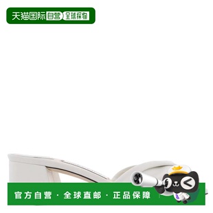 自营Jimmy Choo Lyn 45 Nappa皮革骡子-牛奶 美国奥莱直发