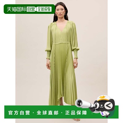 自营rebecca taylor百褶连衣裙-matcha 美国奥莱直发