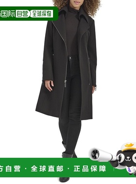 自营Kenneth Cole带腰带外套-黑色 美国奥莱直发