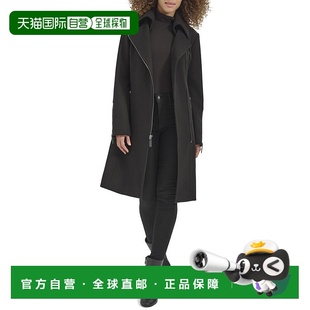 美国奥莱直发 黑色 自营Kenneth Cole带腰带外套