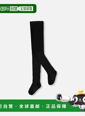 自营deux par deux黑色针织紧身裤，带同色星形图案-黑色 美国奥