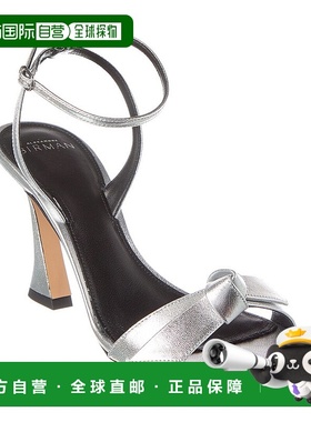 自营 Alexandre Birman Clarita Bell 85 Leather Sandal - silve