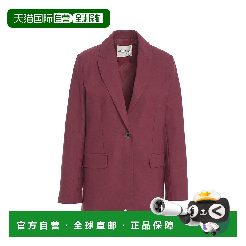 自营ottod'ameSingle-Breasted Blazer With Classic Notch Lapel