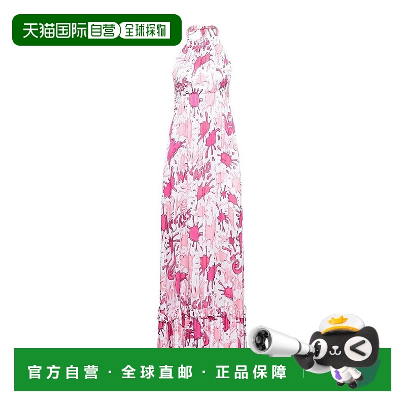 1h可退 【美国直邮】Moschino/奧莉佛女士连衣裙 无袖缎面修身时