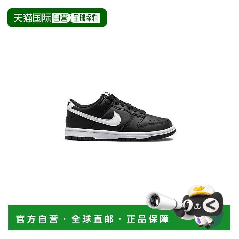 自营 nike儿童男孩Dunk低运动鞋，黑白-黑白 美国奥莱直发耐克