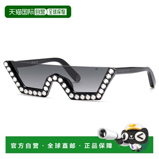 Shield Semi Rim 自营Philipp Black Sunglasses Shiny Plein
