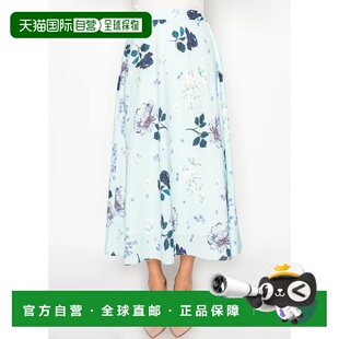 Mint floral 自营yal yorkElegant Skirt blue Midi new Floral