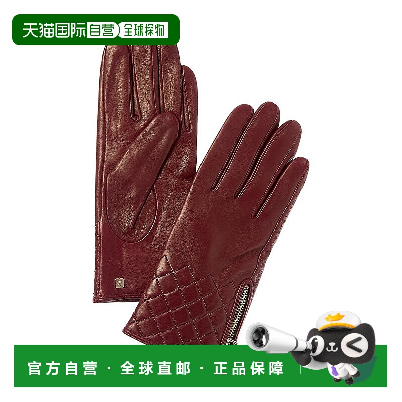 自营Bruno Magli Cashmere-Lined Leather Gloves - purple 美国