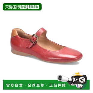 自营Comfortiva Kaylee Leather Flat - cherry red 美国奥莱直发