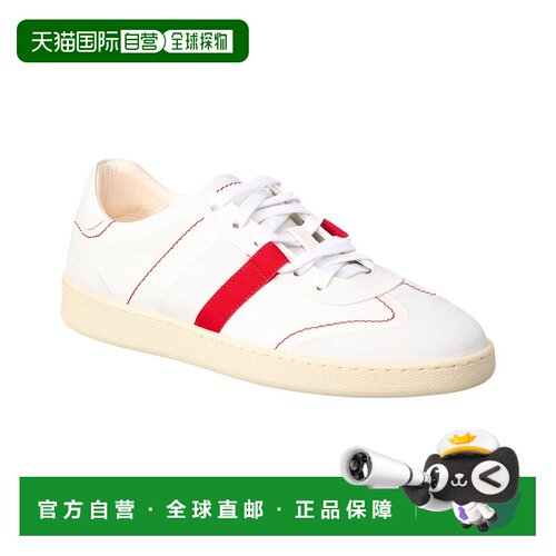 自营salvatore ferragamo菲拉格慕Garda低皮革运动鞋-白色 美国奥
