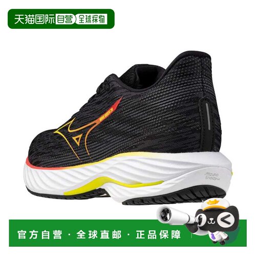 自营Mizuno Wave Rider 28黑色/月见草J1GD240377女款 美国奥莱直