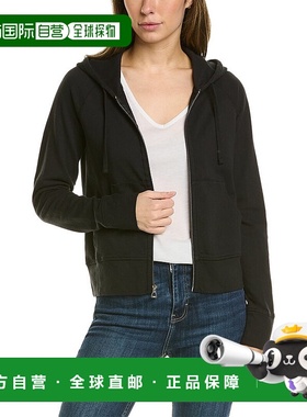 自营James Perse French Terry拉链连帽衫-黑色卫衣 美国奥莱直发