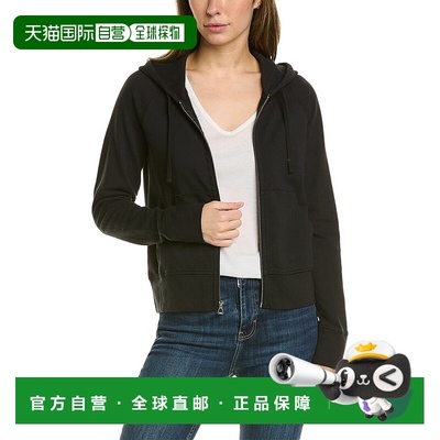 自营James Perse French Terry拉链连帽衫-黑色卫衣 美国奥莱直发