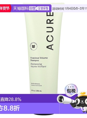 香港直邮ACURE活力丰盈洗发水薄荷和紫锥花8 液量盎司（236.正品