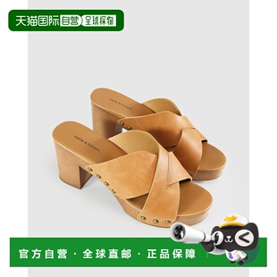 belle 美国奥莱直发女鞋 棕褐色 厚底 bloom中城小丑骡 自营