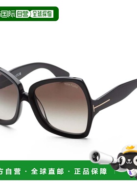 自营Tom Ford Women's 60mm Sunglasses - shiny black 美国奥莱