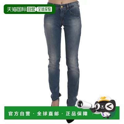 自营John Galliano Washed Mid Waist Skinny Casual Women's Pan