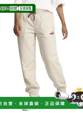 自营Puma Essentials Brushed Joggers Pants Women  Beige Fleec