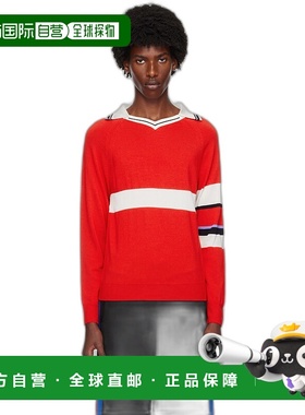 1h可退 香港直邮潮奢 Wales Bonner 男士 红色 Calm Polo 衫 WA24