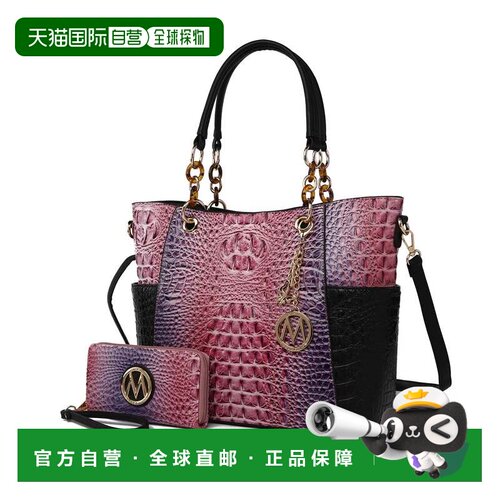 自营mia k collectionBonita Women’s Croco Tote Bag & Wallet