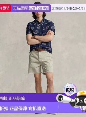 自营Polo Ralph Lauren Chino短裤男式6英寸Burroughs宽松版型卡M
