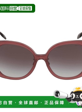 自营Burberry Eugenie Grey Gradient Butterfly Ladies Sunglass