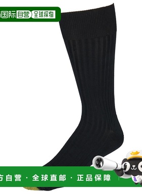 自营 gold toe男士加大码罗纹吸湿排汗正装袜（3 双装）- 黑色 美