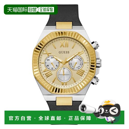 自营Guess Men's Equity Gold Dial Watch - gold 美国奥莱直发
