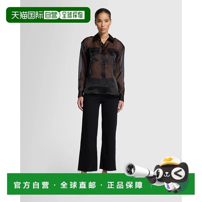 自营7 for All Mankind Alexa Jeans Women's Black Denim Straig