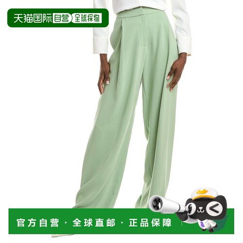 自营Oscar de la Renta Silk-Blend Pant - green 美国奥莱直发
