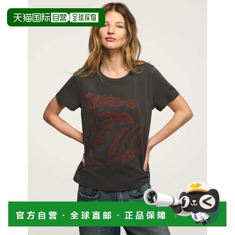 自营Lucky Brand Women's Rolling Stones Outlined Halftone Boy