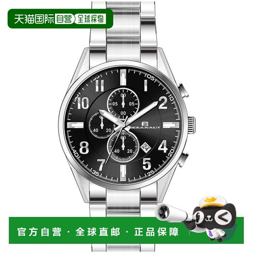 自营Oceanaut Men's Escapade Black Round 46mm - black 美国奥