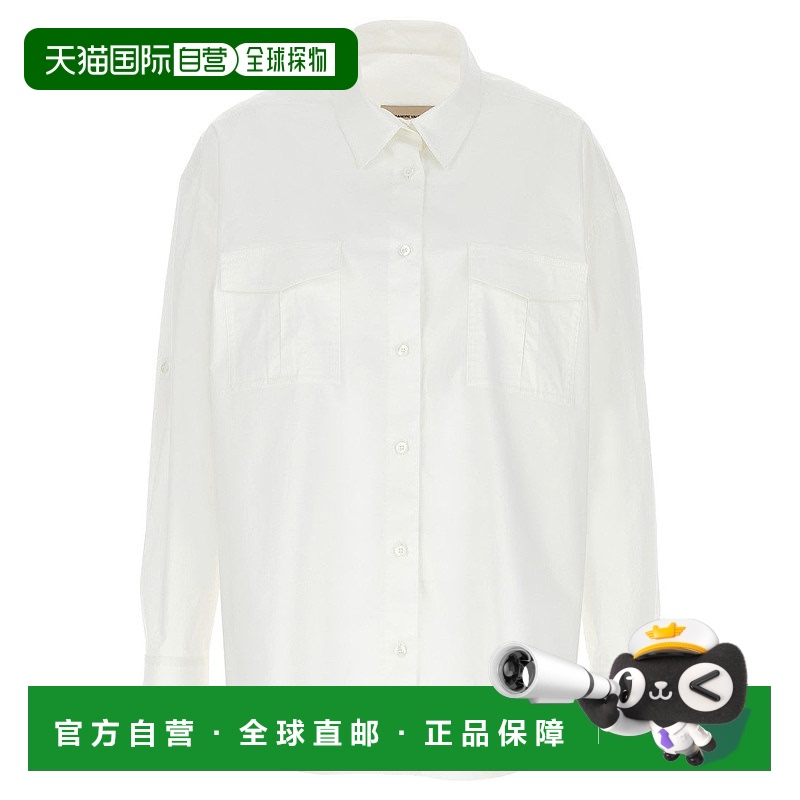 自营 alexandre vauthier前襟口袋棉衬衫，带纽扣-白色 美国奥莱