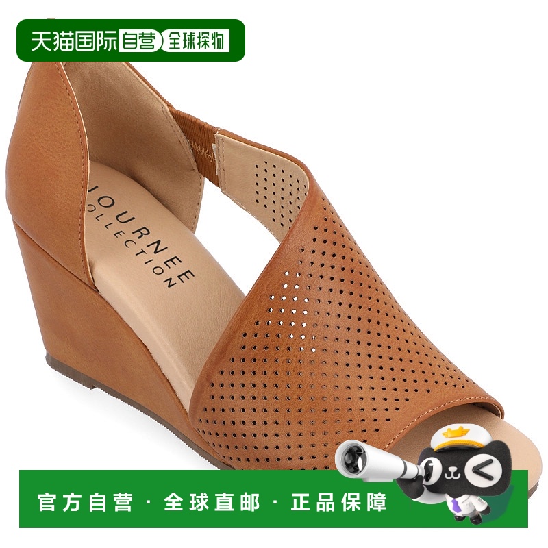 自营 Journee Collection 女式 Tru 舒适泡沫 Aretha 坡跟鞋 - 干