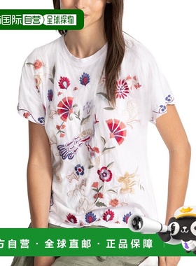 自营Johnny Was Gloria T-Shirt - white 美国奥莱直发