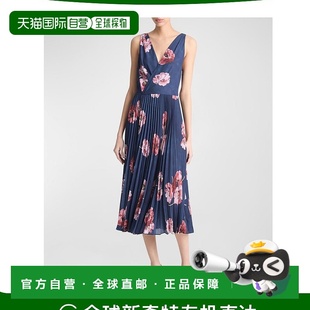 Painted Vince Poppy 褶皱垂坠无袖 领中长 1h可退 美国直邮