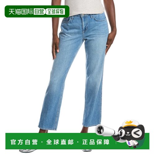 自营L'AGENCE Nevia Caster Low-Rise Slouch Straight Jean - bl