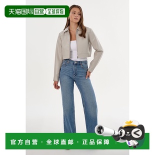 自营lamarque达米安娜|再生皮革短款夹克-鸽子 美国奥莱直发