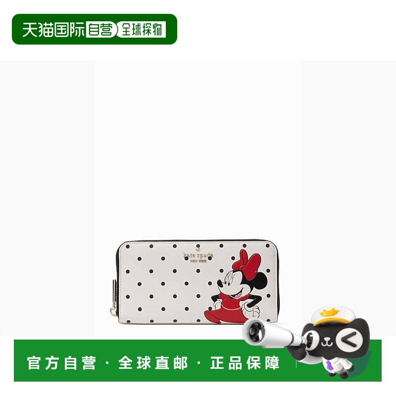 自营 kate spade女式米妮老鼠大大陆钱包多功能 美国奥莱直发
