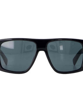 自营saint laurentOversized Rectangular Black Acetate Sunglas